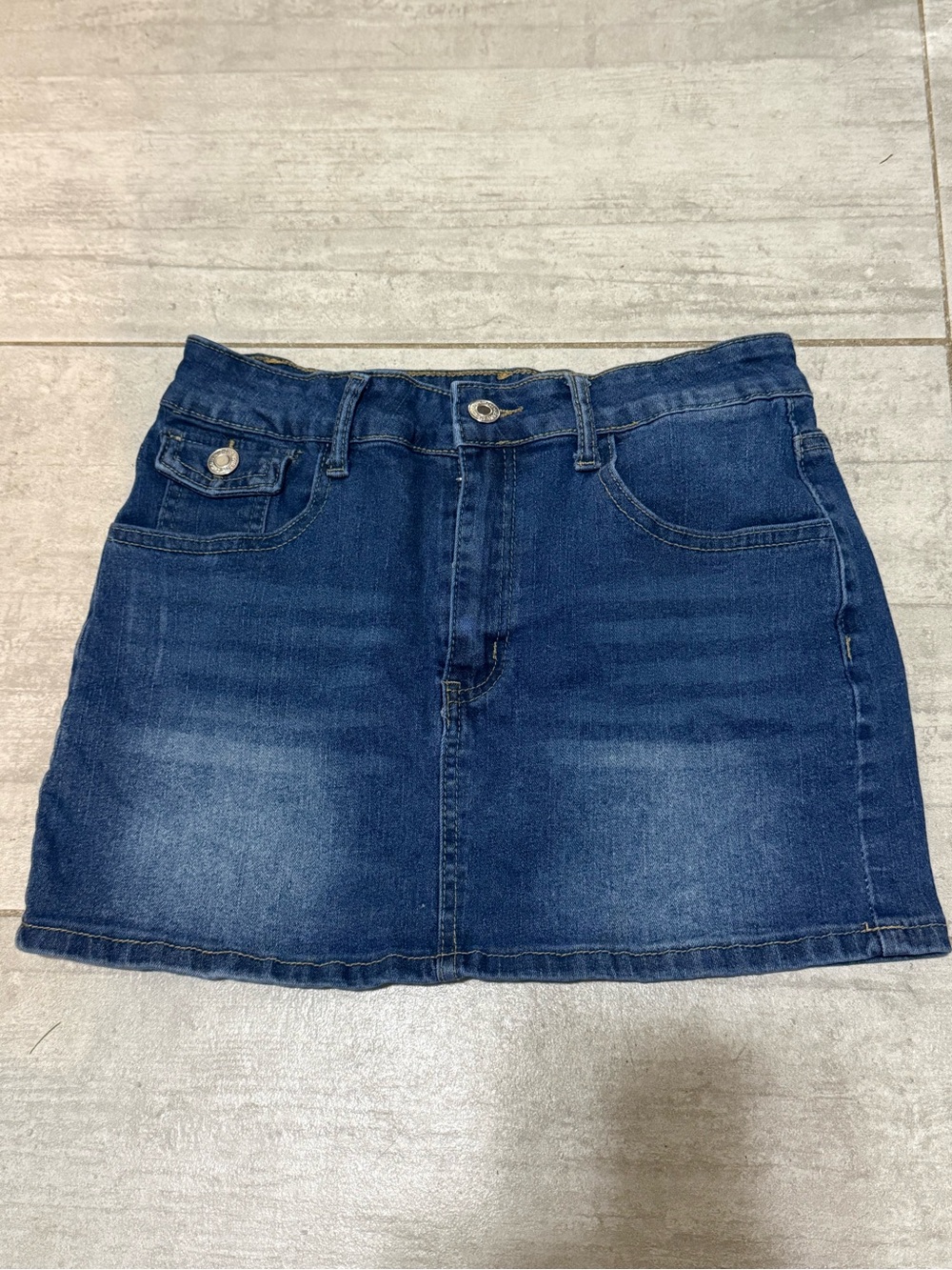 SHEIN Dark Blue Denim Mini Skirt